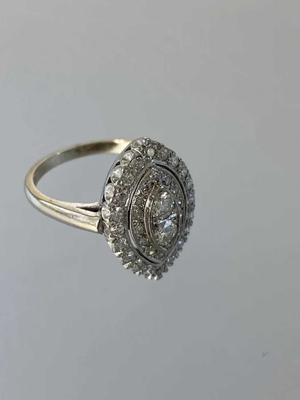 14K WG & Diamond Cocktail Ring - image 6