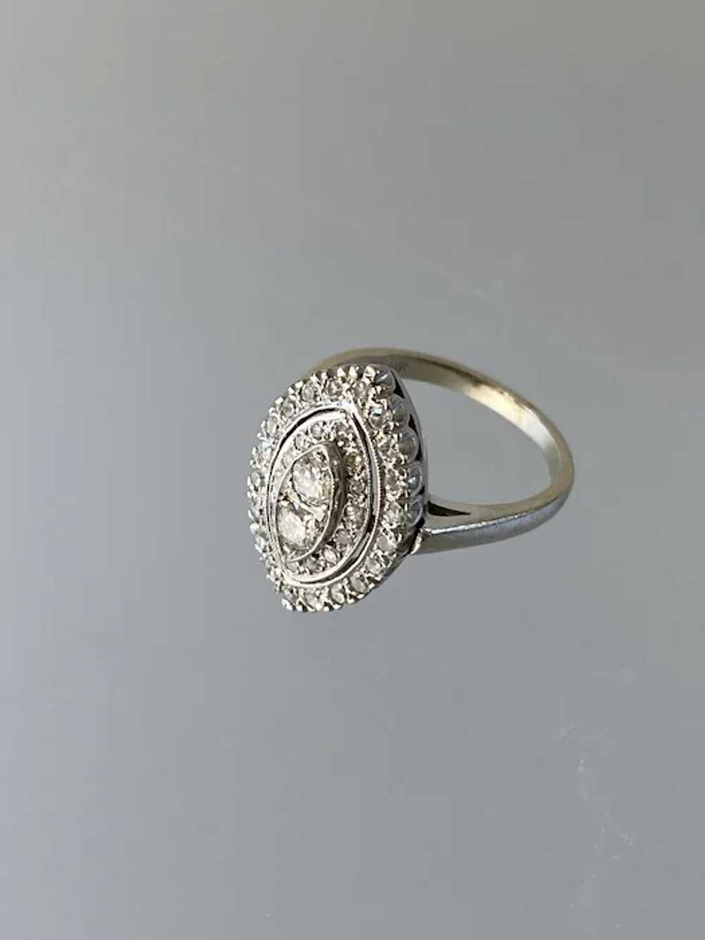 14K WG & Diamond Cocktail Ring - image 8