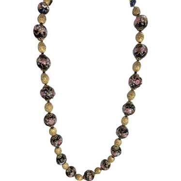 VIntage Venetian Murano Glass Beads Necklace Bead… - image 1