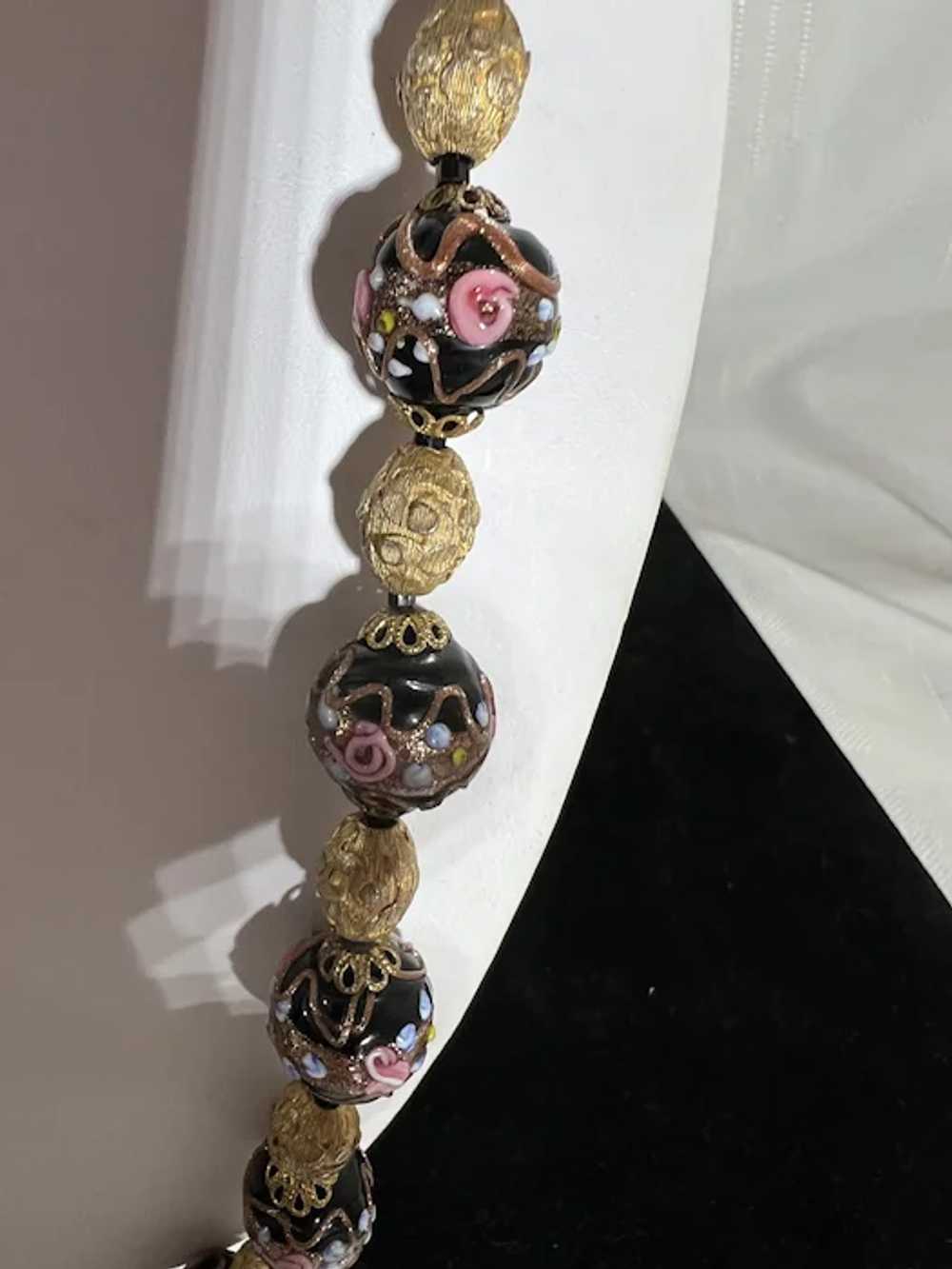VIntage Venetian Murano Glass Beads Necklace Bead… - image 4