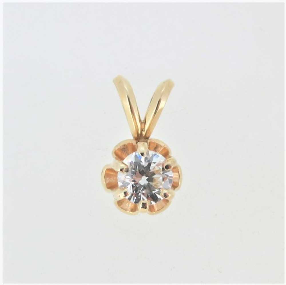14K Yellow Gold APP .40ct Round Diamond Buttercup… - image 1