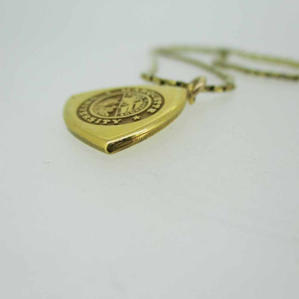 Gold Filled Marquette University Pendant Necklace - image 3