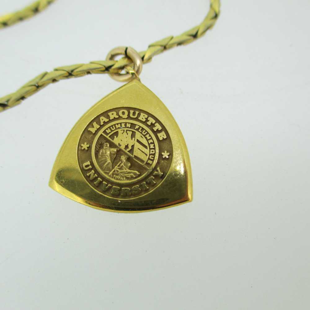 Gold Filled Marquette University Pendant Necklace - image 7