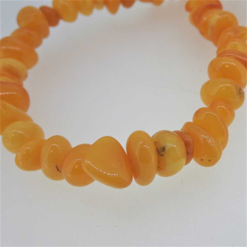 Vintage Honey Baltic Amber Beaded Necklace Screw … - image 5