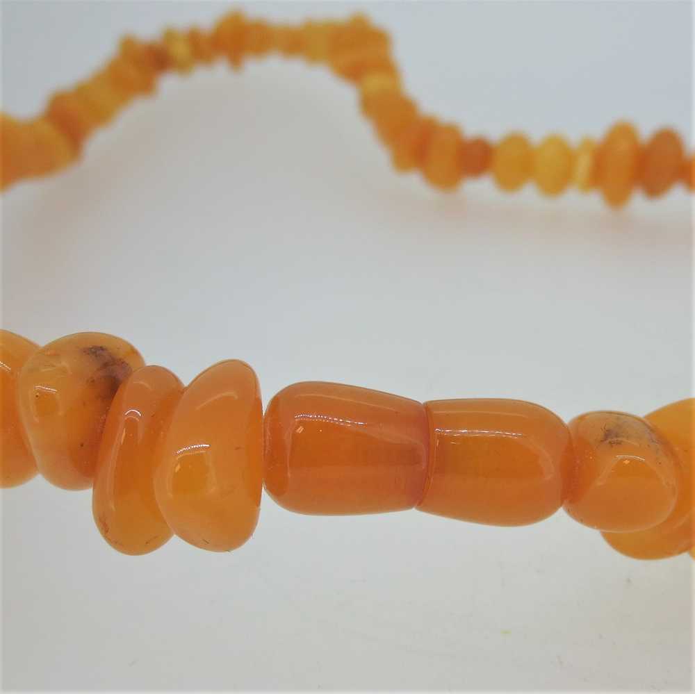 Vintage Honey Baltic Amber Beaded Necklace Screw … - image 7