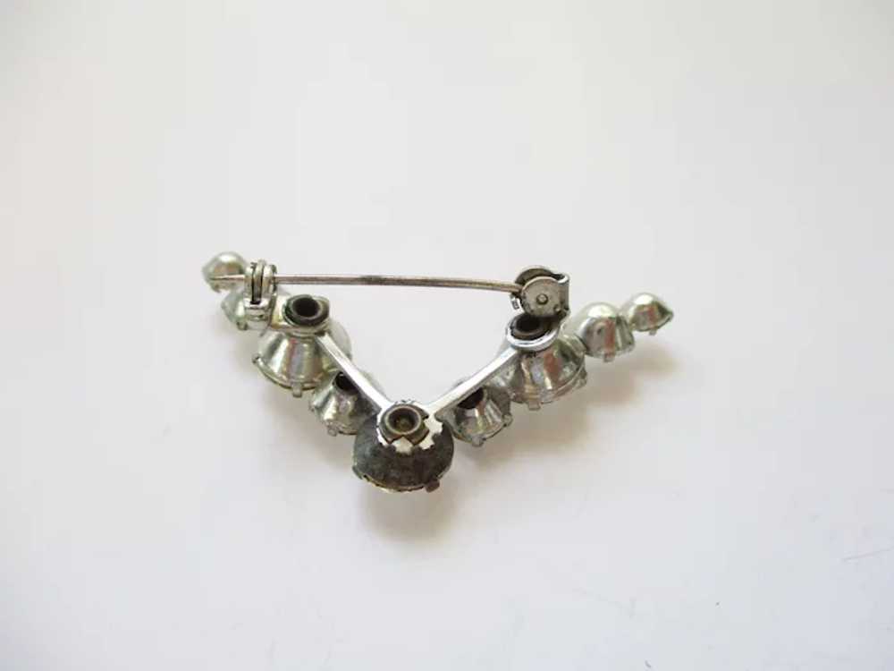 WWII Sweetheart Victory Pin V for Victory Rhinest… - image 10