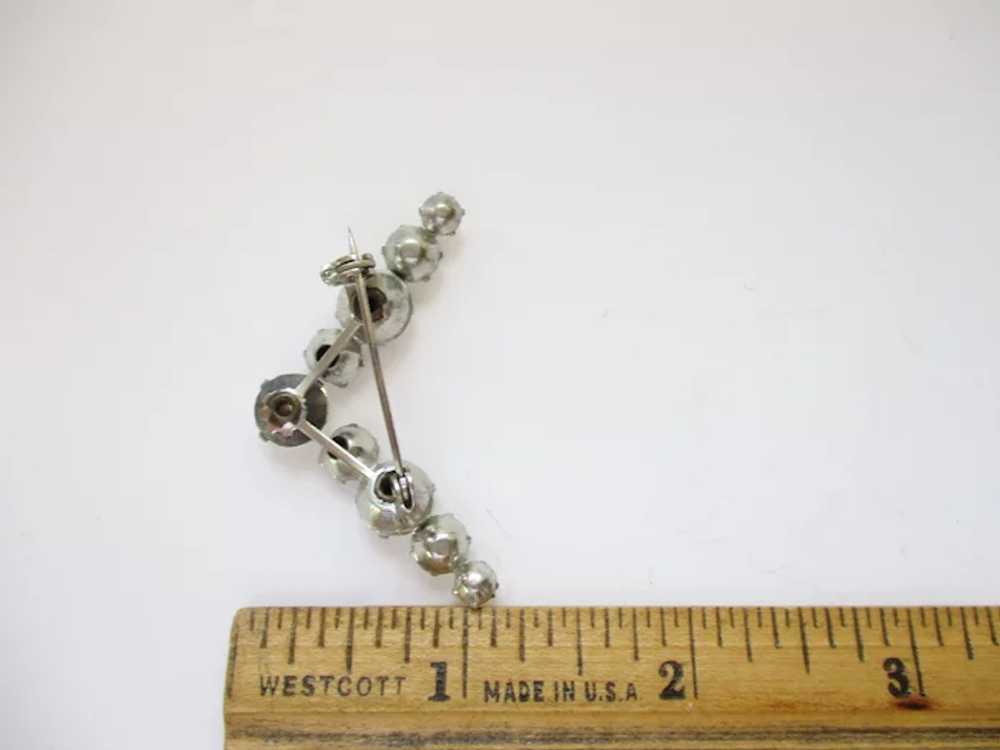 WWII Sweetheart Victory Pin V for Victory Rhinest… - image 11