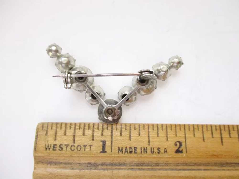 WWII Sweetheart Victory Pin V for Victory Rhinest… - image 12