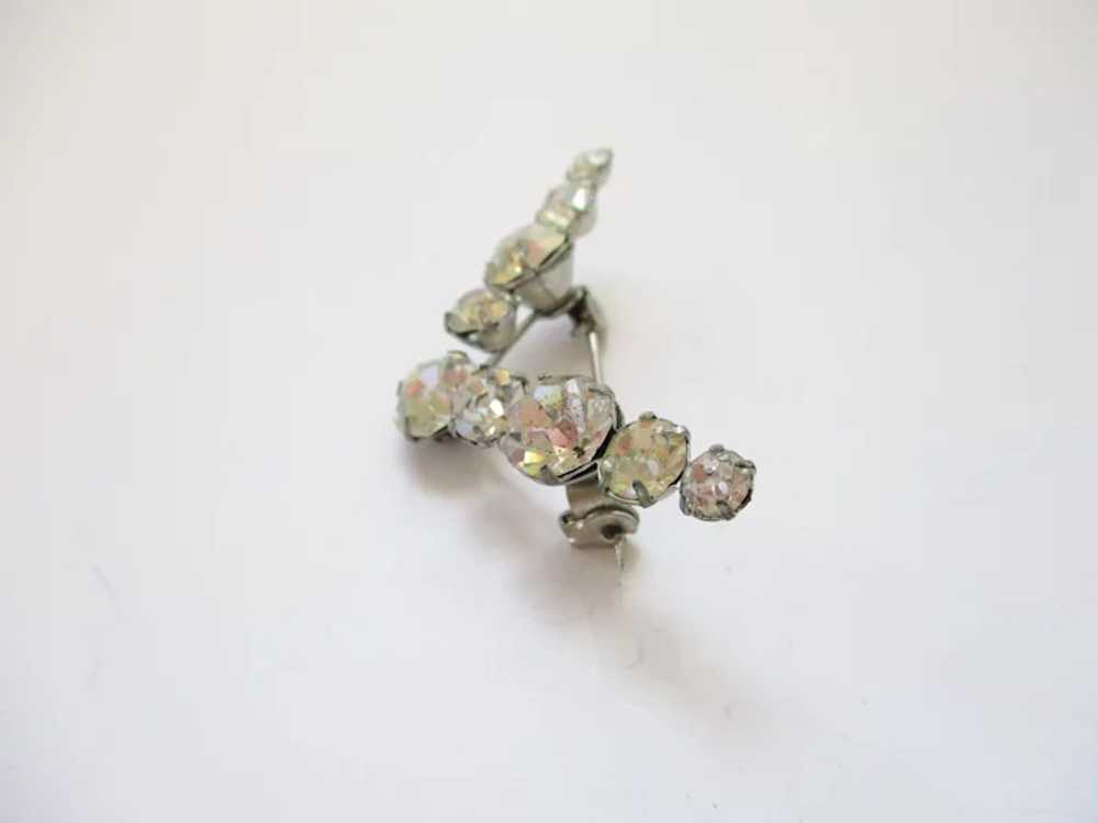 WWII Sweetheart Victory Pin V for Victory Rhinest… - image 4