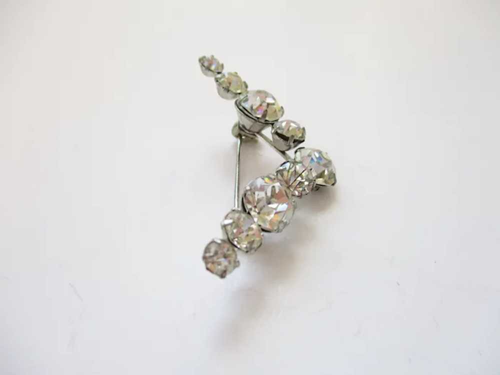 WWII Sweetheart Victory Pin V for Victory Rhinest… - image 5