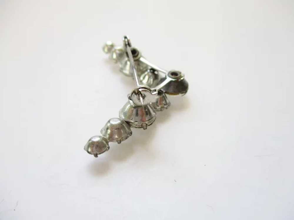 WWII Sweetheart Victory Pin V for Victory Rhinest… - image 7
