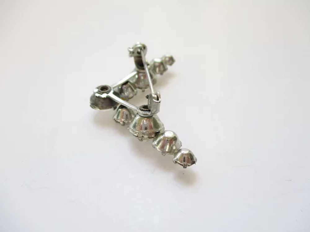 WWII Sweetheart Victory Pin V for Victory Rhinest… - image 8