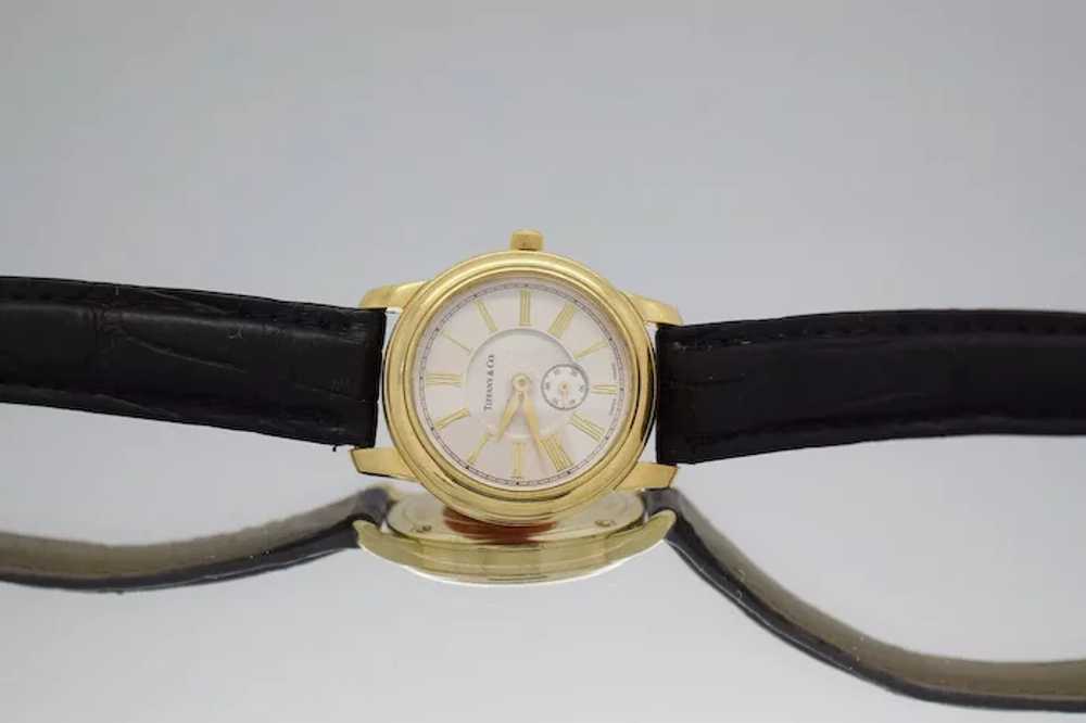 Tiffany & Co 18k Yellow Gold Round Roman Dial Qua… - image 2
