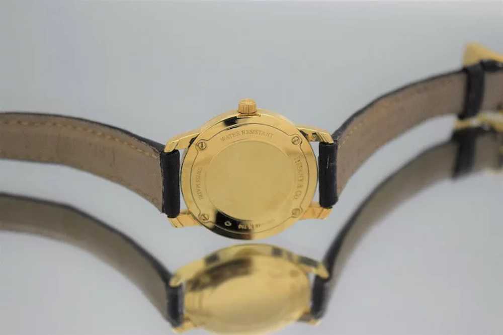 Tiffany & Co 18k Yellow Gold Round Roman Dial Qua… - image 5