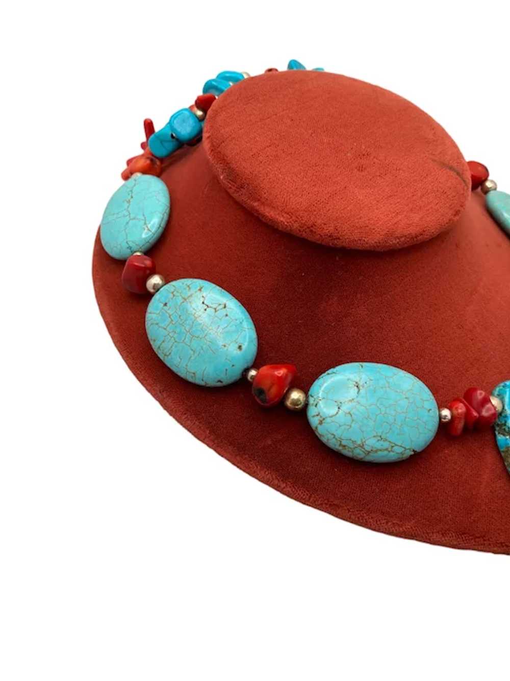 Vintage Southwestern Style Red Coral and Turquois… - image 10