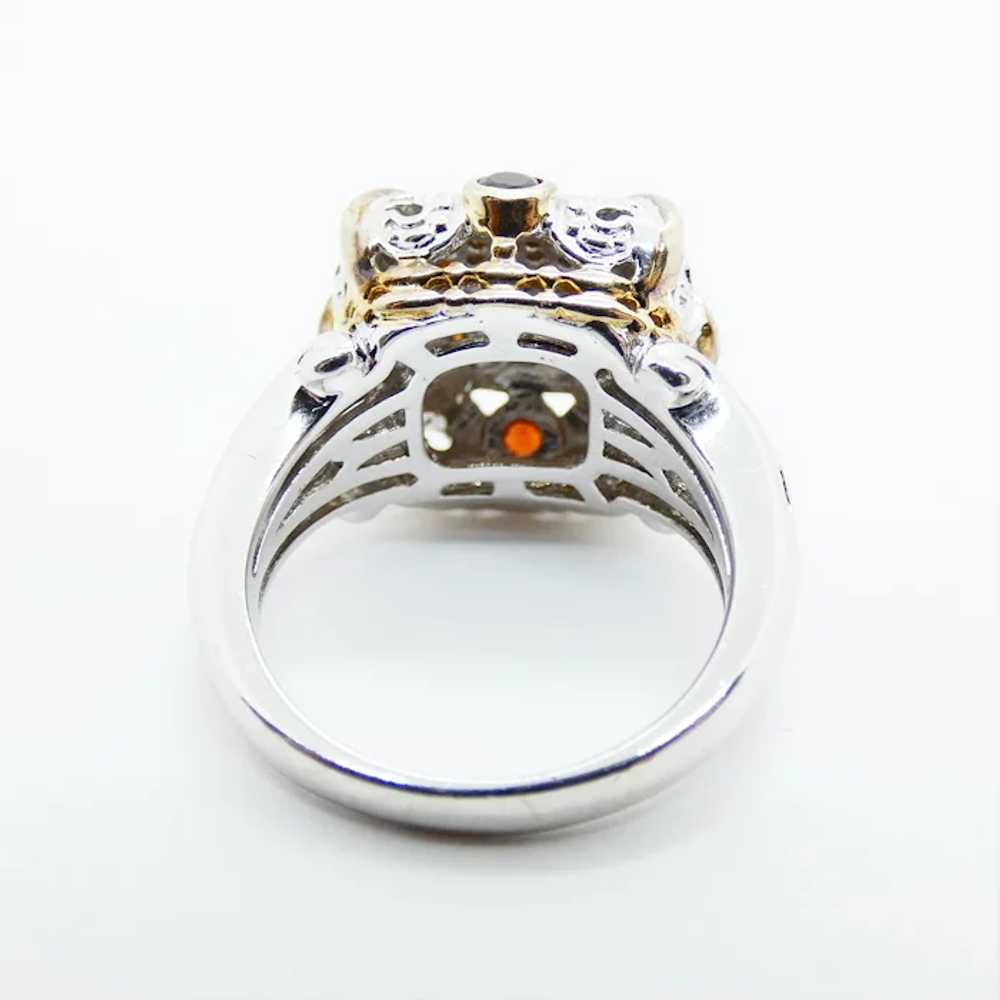 Vintage Sterling Silver Garnet Ring - image 3