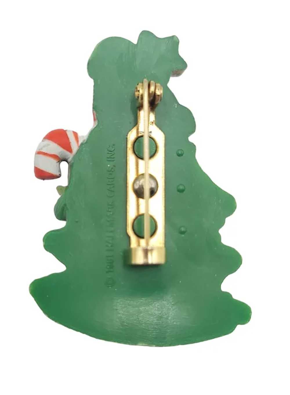 Hallmark 1981 Green Plastic Santa Christmas Tree … - image 3