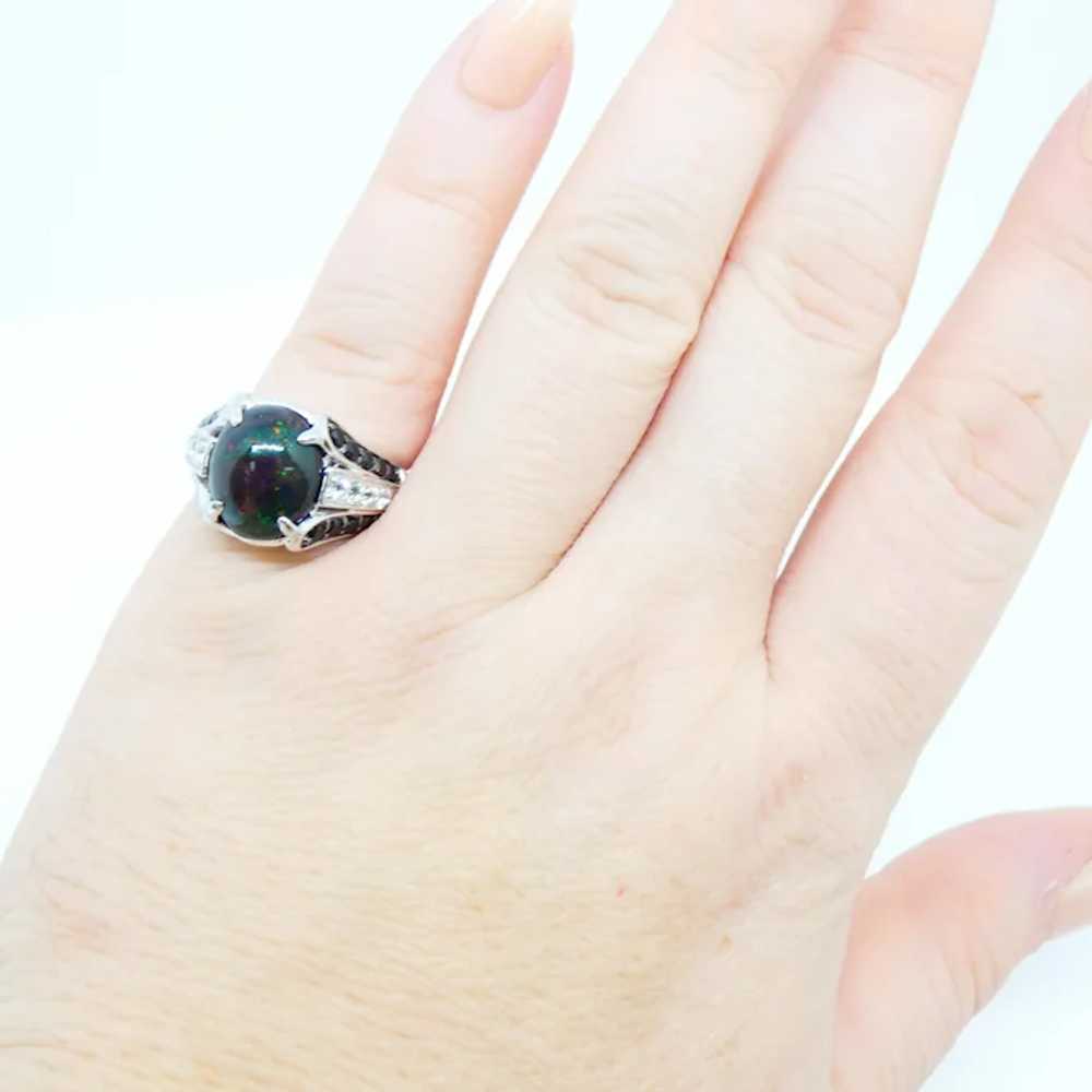 Sterling Silver Black Opal White Topaz and Onyx R… - image 5