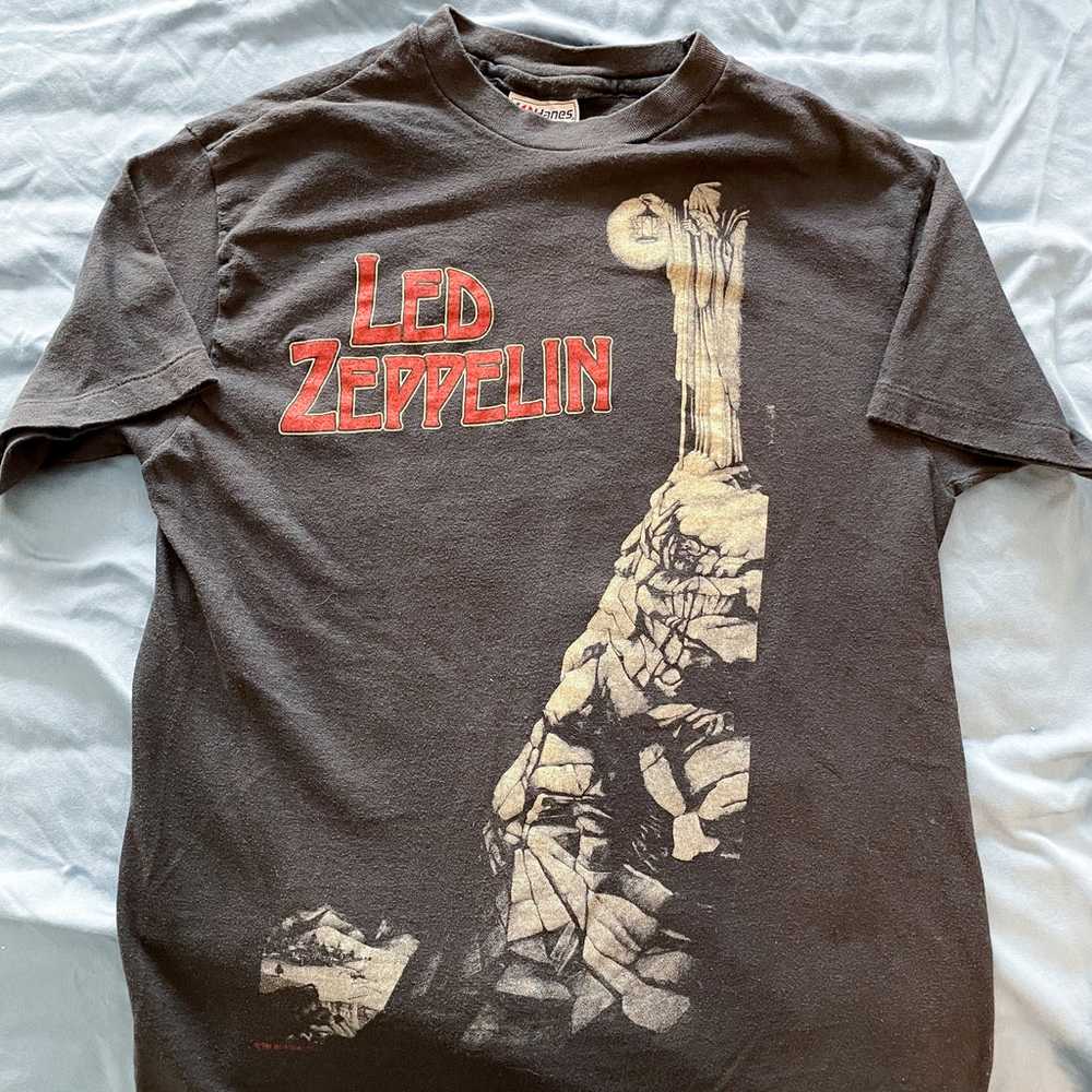 Vintage Led Zeppelin Tee Shirt, Hanes Label M - image 2