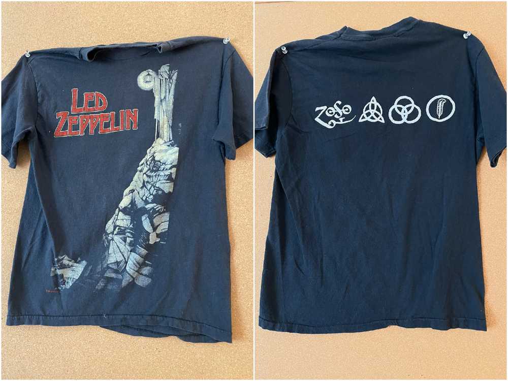 Vintage Led Zeppelin Tee Shirt, Hanes Label M - image 3