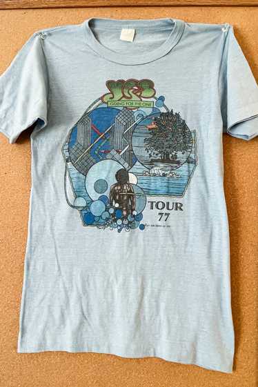 Vintage 1977 YES Going For The One Tour Tee Shirt 