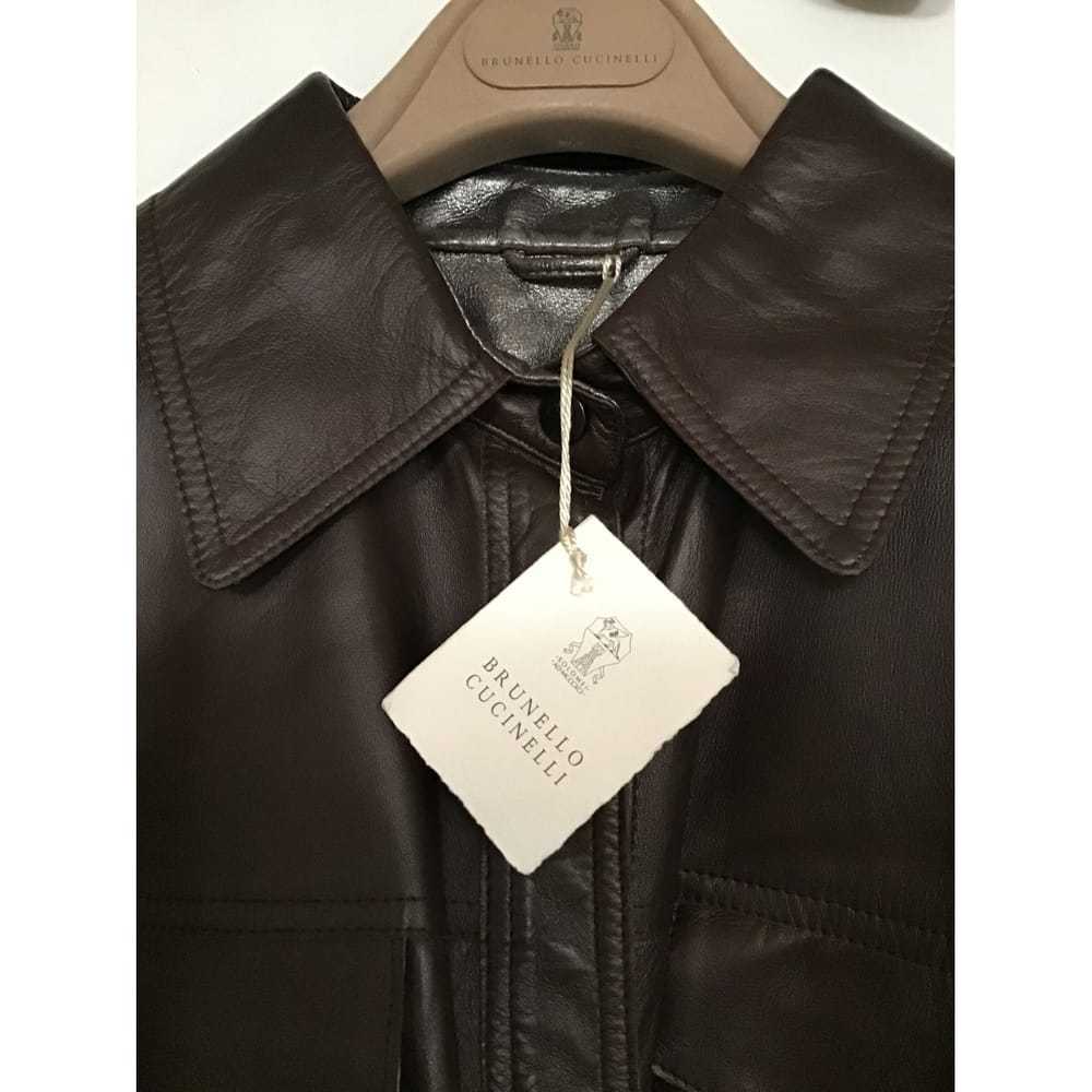 Brunello Cucinelli Leather coat - image 3