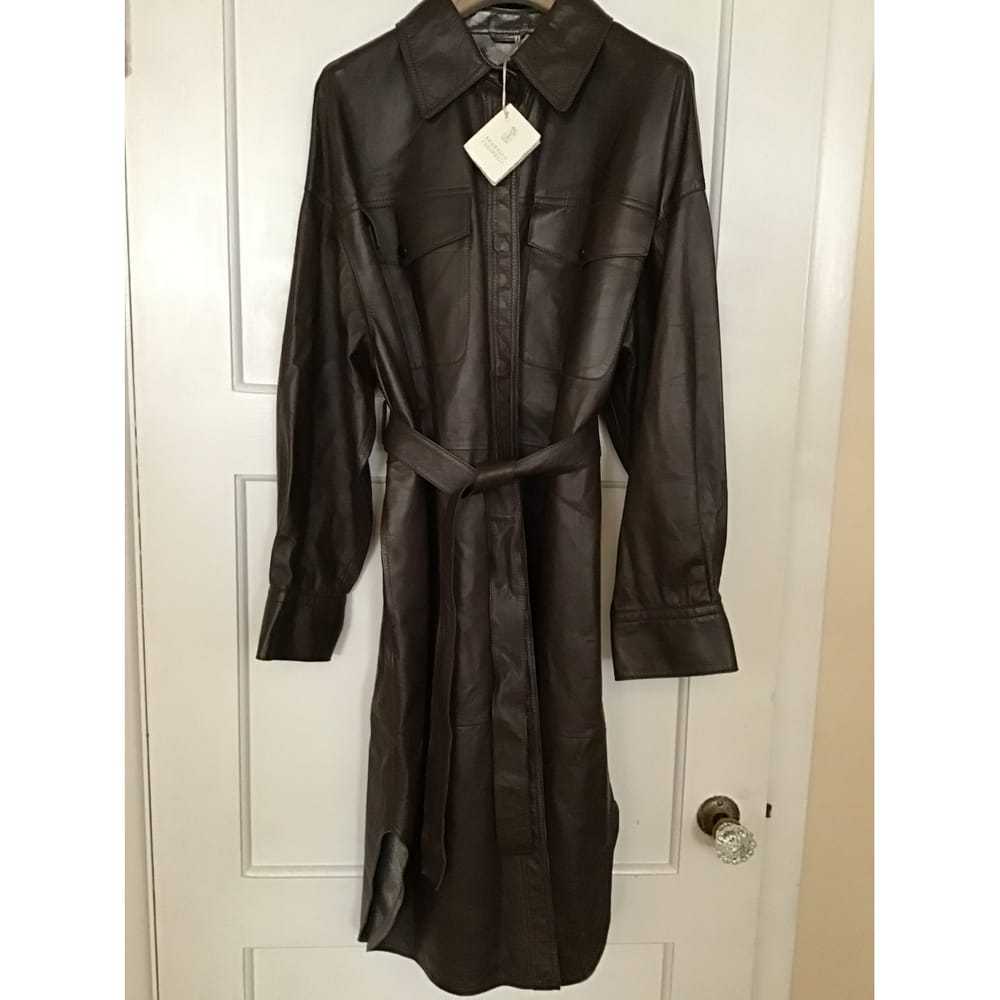 Brunello Cucinelli Leather coat - image 8