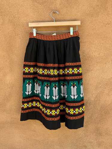 1960's Lanza Mex Embroidered Skirt