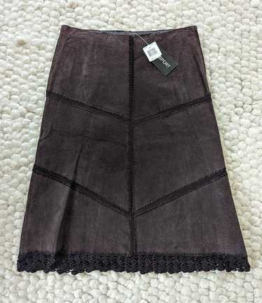 Random Vintage Deadstock 90s Suede Skirt (S) | Us… - image 1