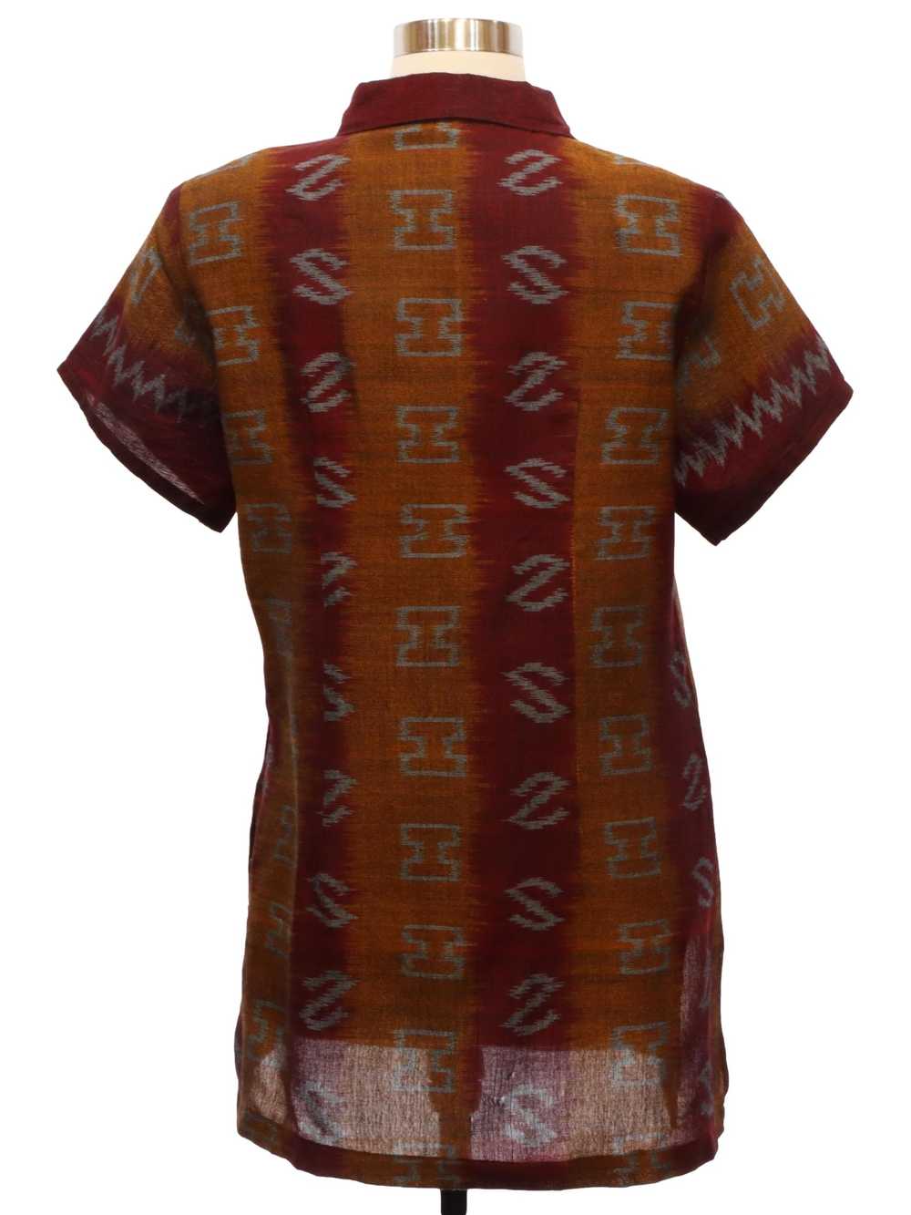 1980's Womens Hippie Style Tunic Shirt - image 3