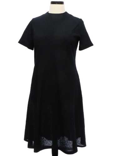 1970's Black Mod Knit Dress