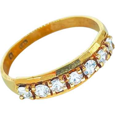 Antique 0.42 Carat 7-Stone Diamond Half Eternity … - image 1