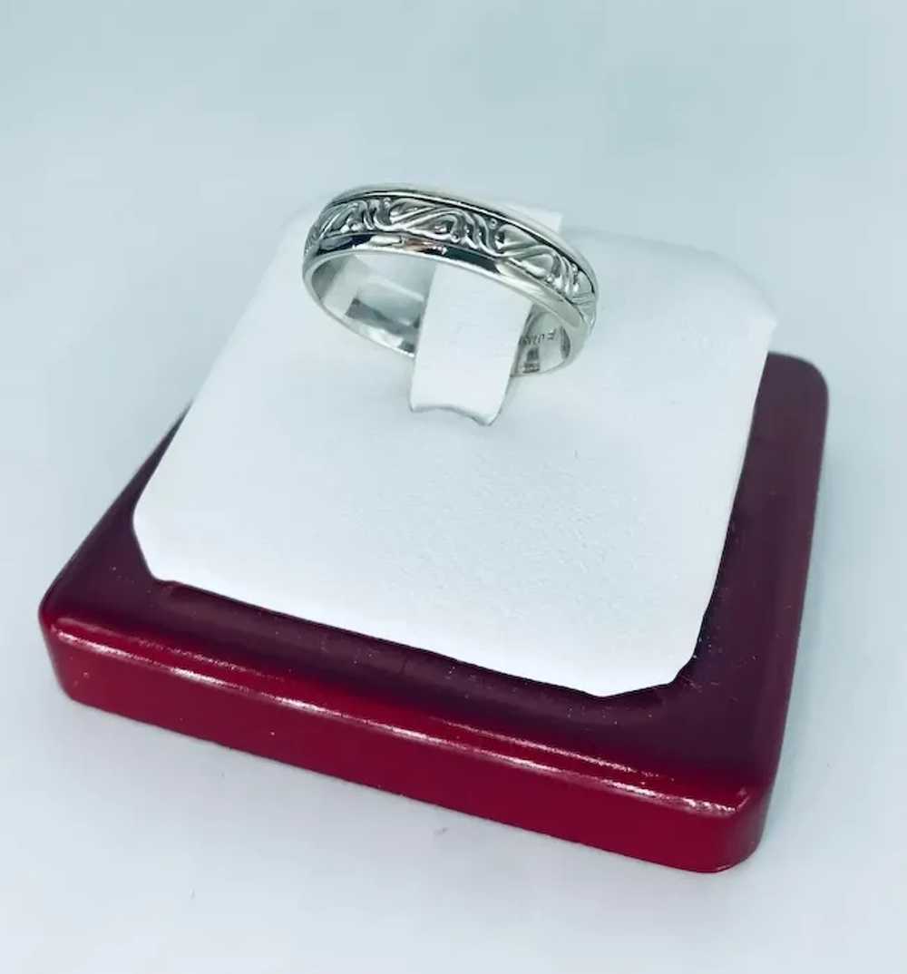 Artcarved Artistic Design Band Ring 14k White Gold - image 4
