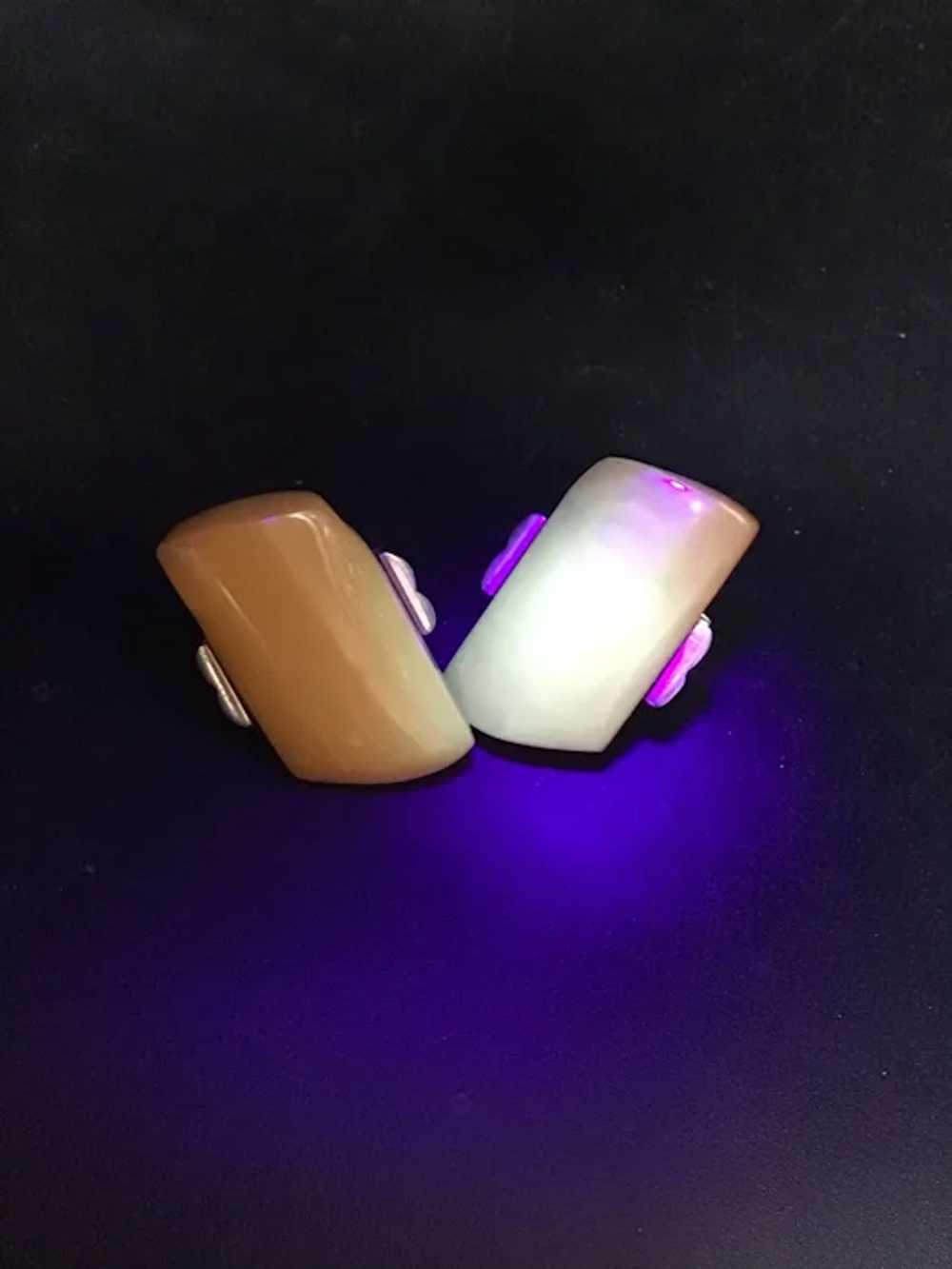 Genuine Baltic Amber Cufflinks Butterscotch Chunk… - image 4
