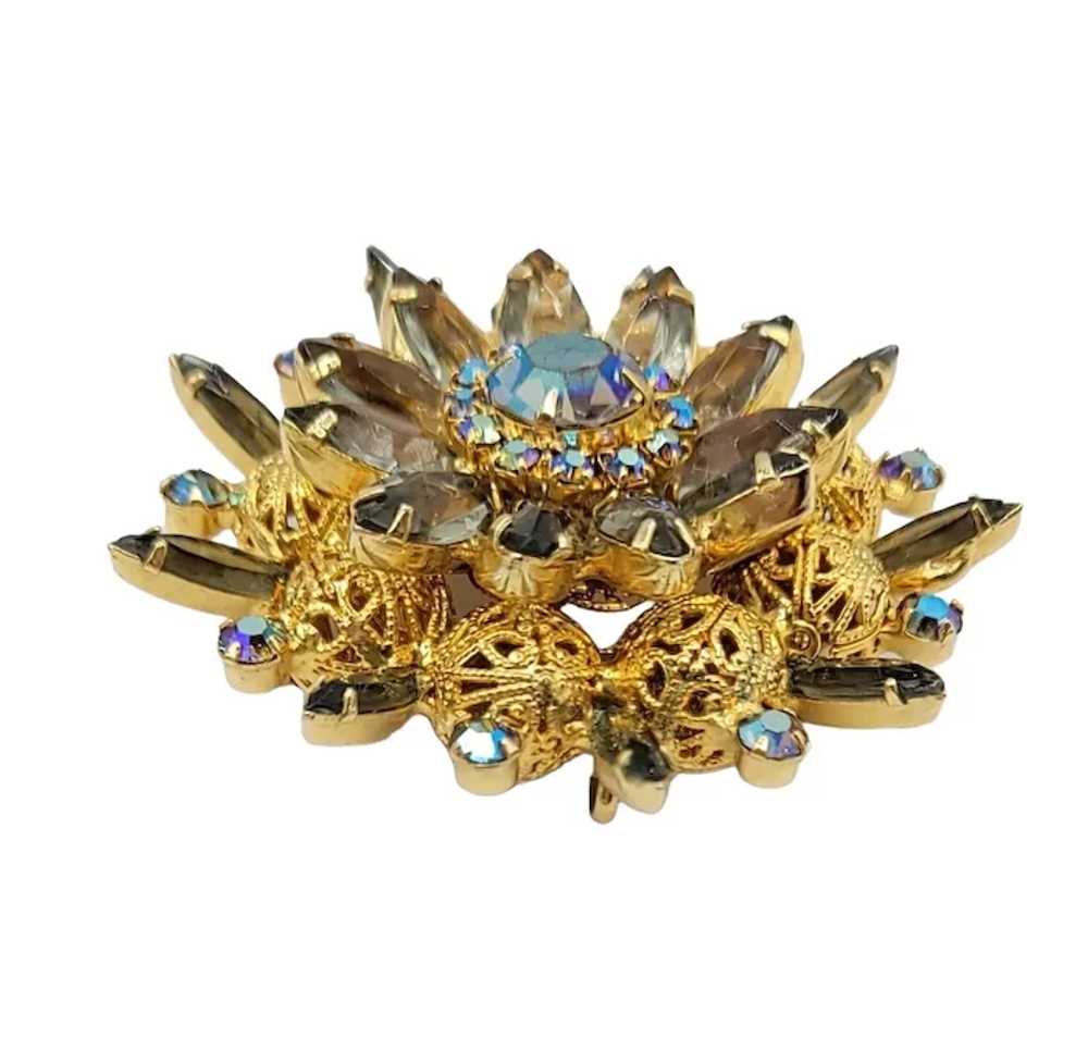 vintage juliana gold filigree - Gem