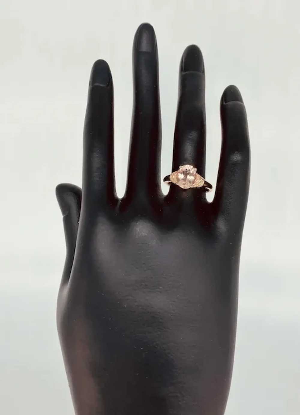 Designer 1.86 Carat Tourmaline and Diamonds Engag… - image 6