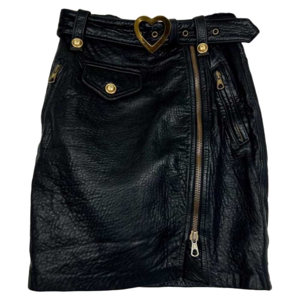 Moschino Leather mini skirt - image 1