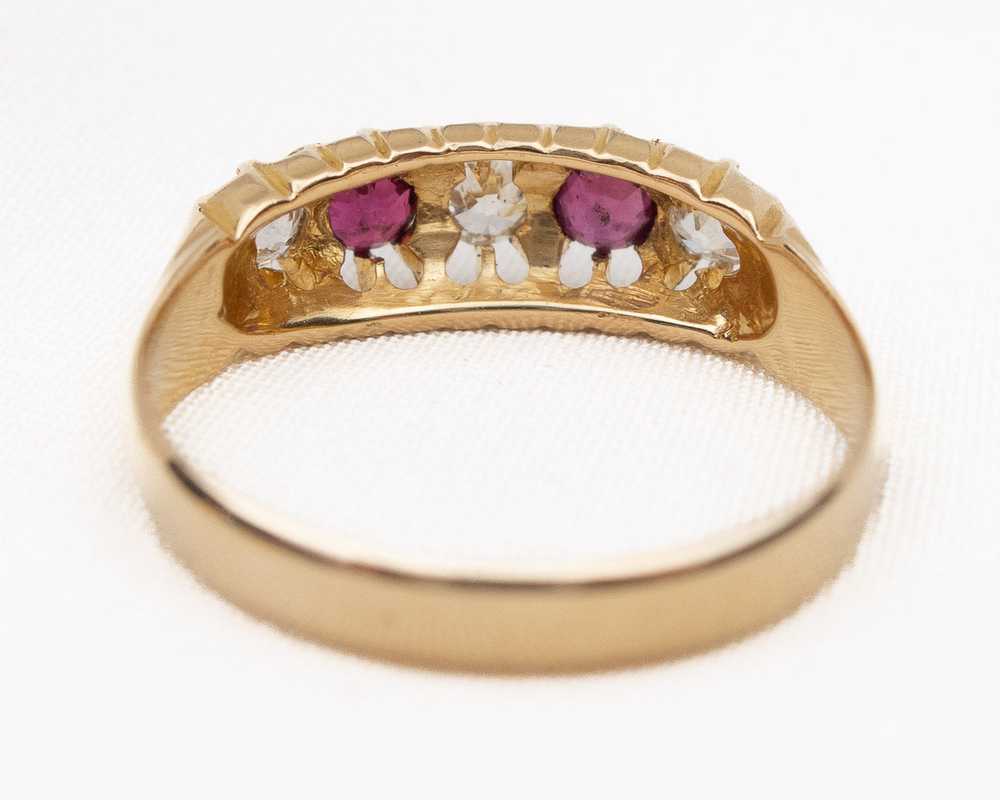 Edwardian Ruby & Diamond Ring - image 3