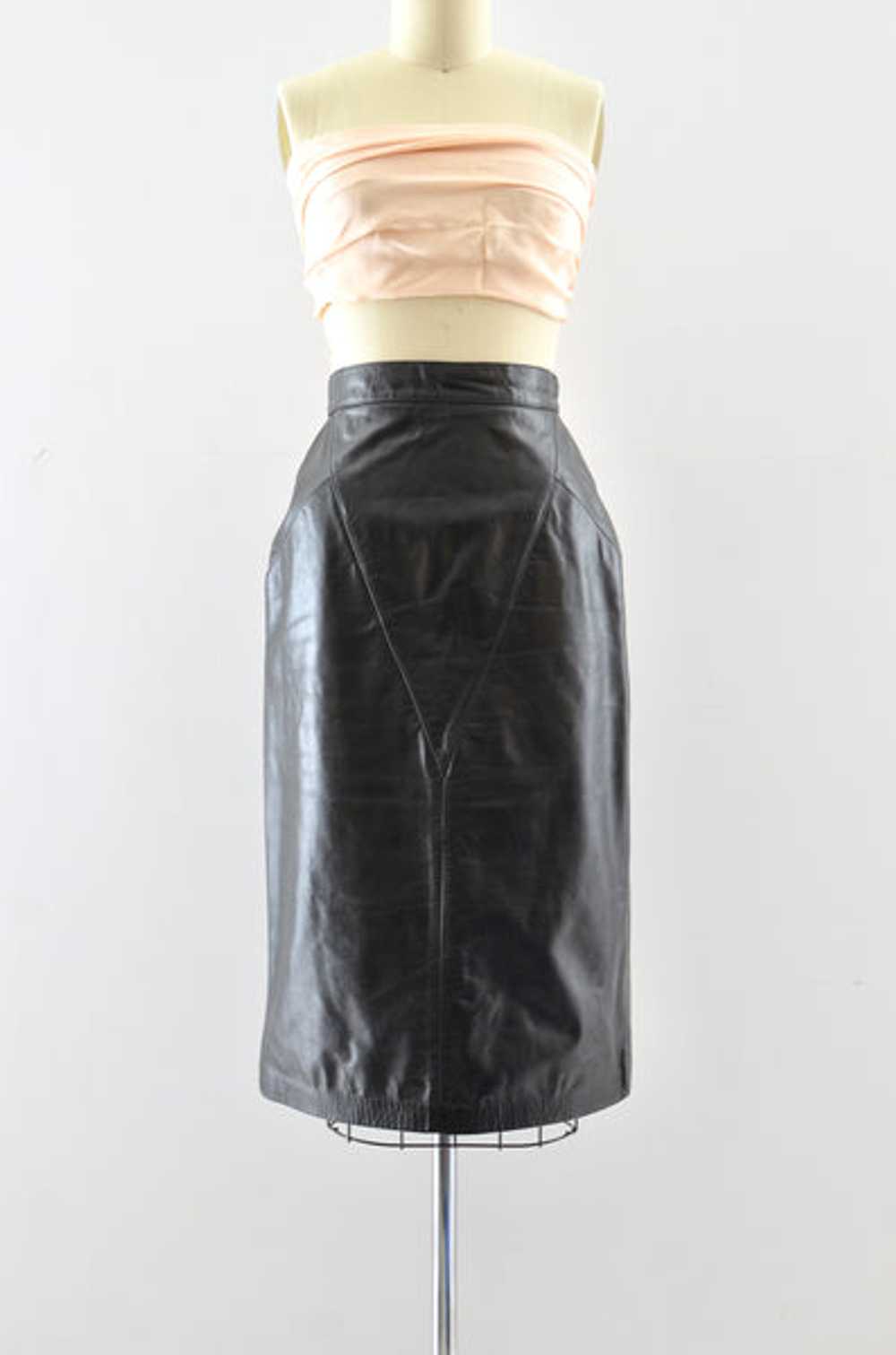 Vintage Leather Skirt - Gem