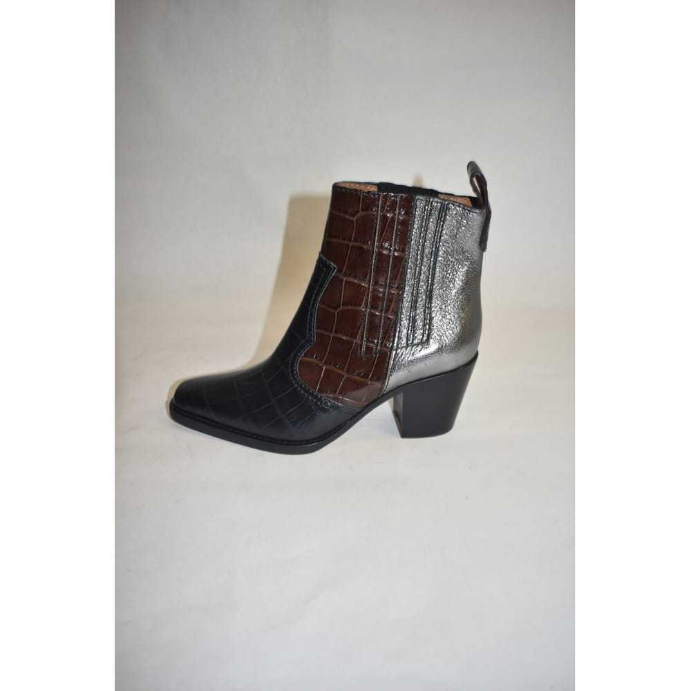 Ganni Leather ankle boots - image 4