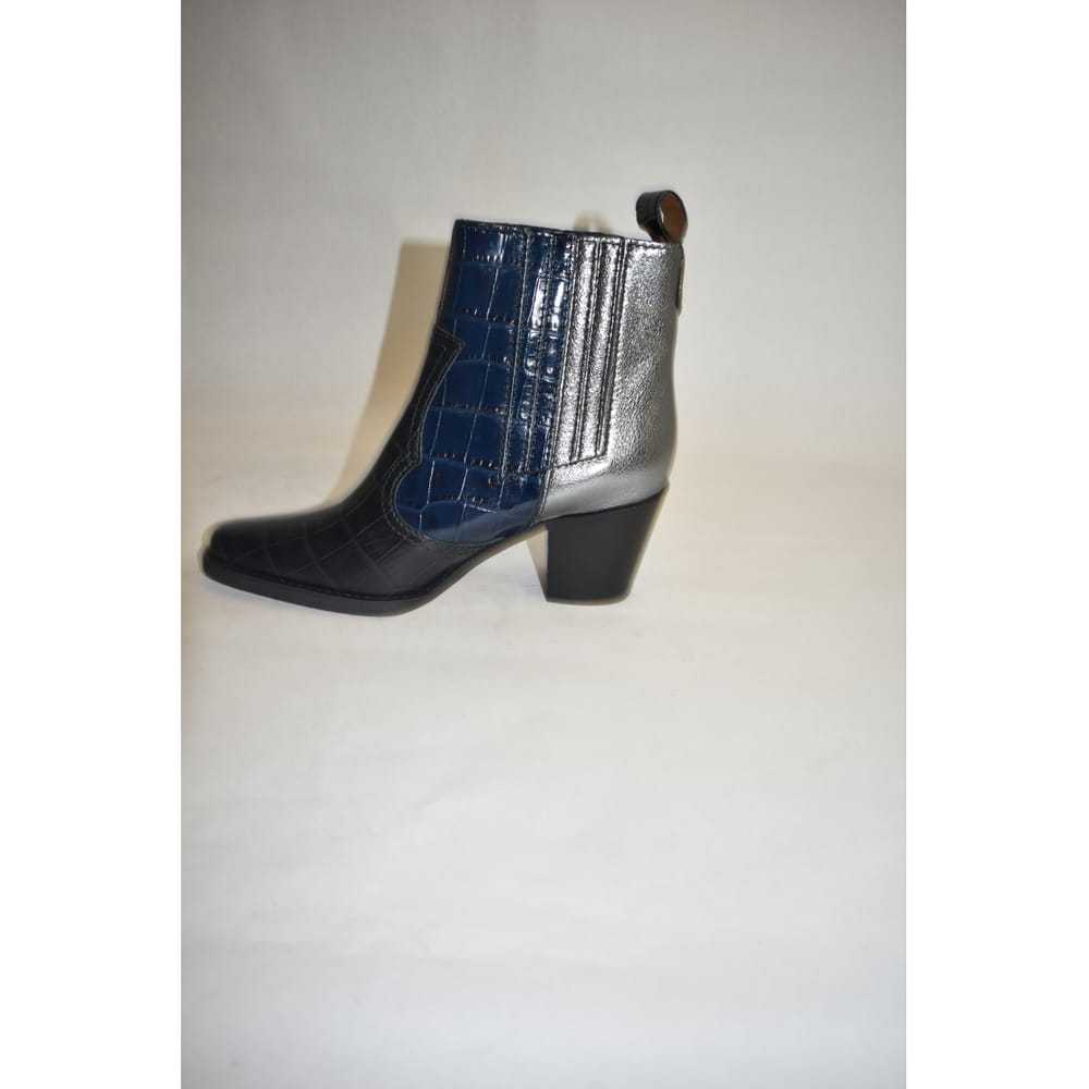 Ganni Leather ankle boots - image 7
