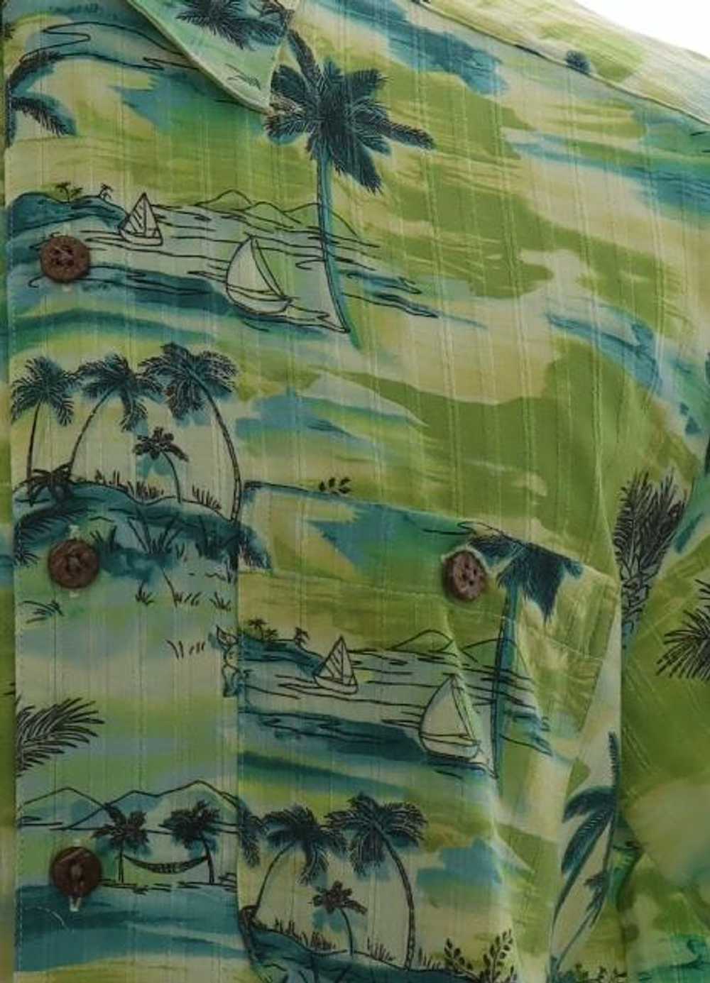 1990's Joe Marlin Mens Joe Marlin Hawaiian Shirt - Gem