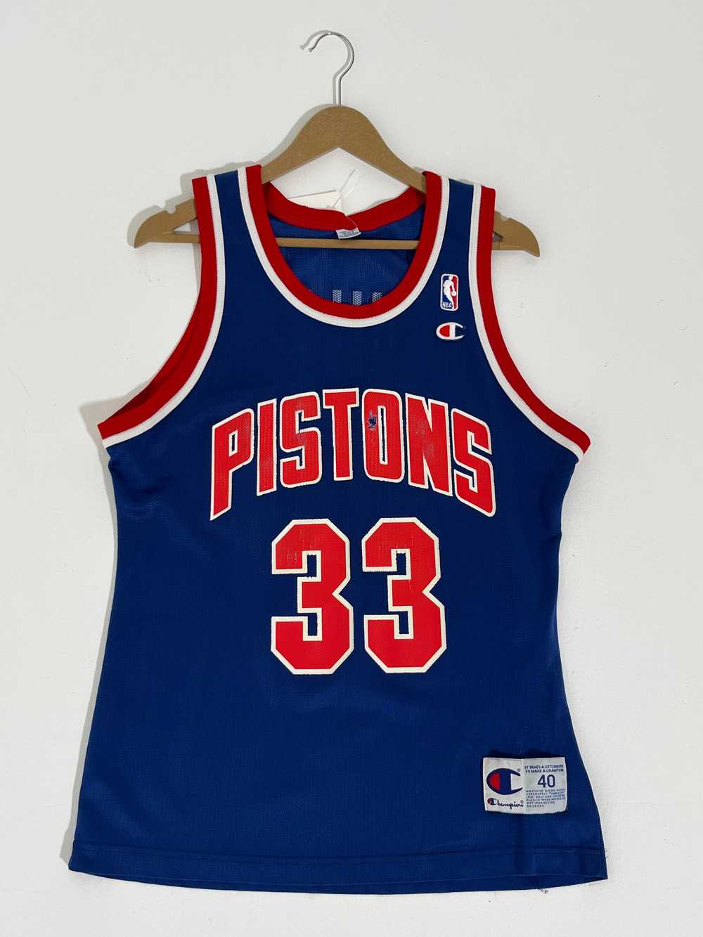 Vintage Blue Detroit Pistons "Grant Hill" Champio… - image 1