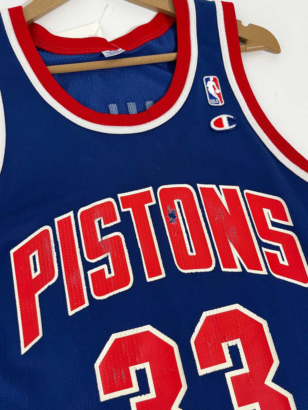 Vintage Blue Detroit Pistons "Grant Hill" Champio… - image 3