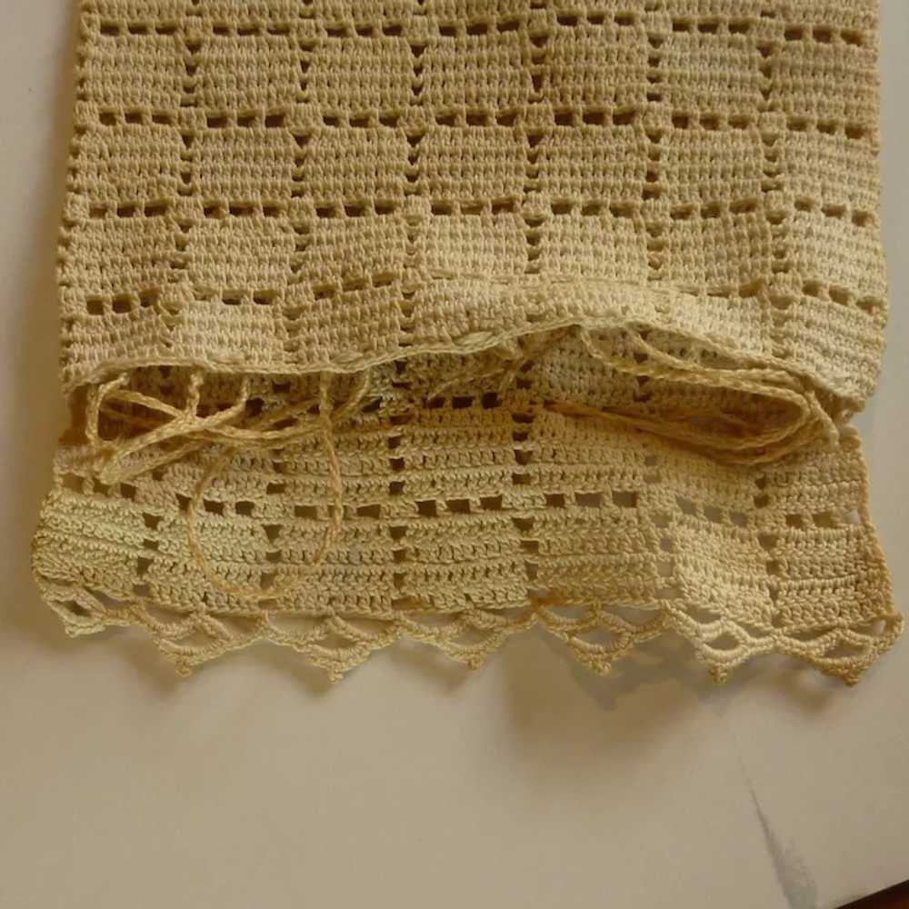 Hand Crochet 1910 Small Edwardian Ecru Purse - image 3