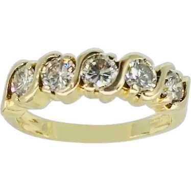 Vintage 1.25 Carat Five Stone Diamond Engagement … - image 1