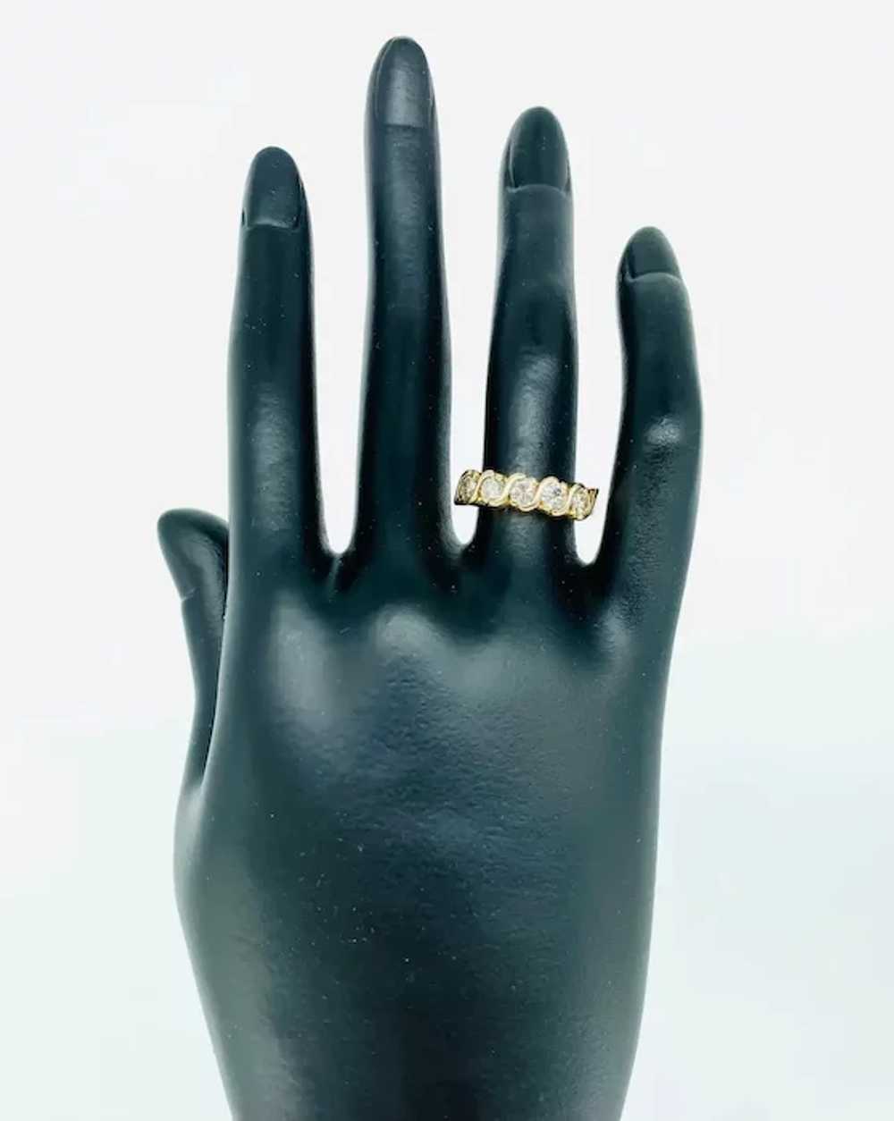 Vintage 1.25 Carat Five Stone Diamond Engagement … - image 2