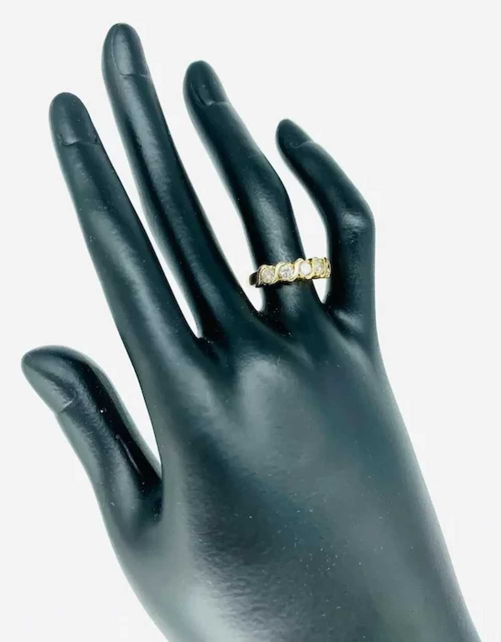 Vintage 1.25 Carat Five Stone Diamond Engagement … - image 3