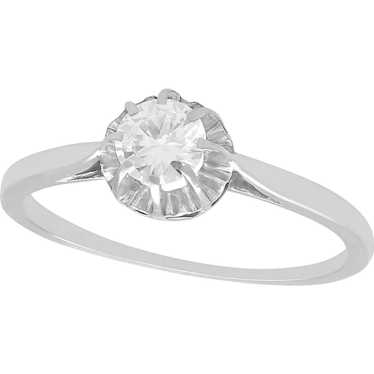 Vintage 0.37ct Diamond and 18ct White Gold Solita… - image 1