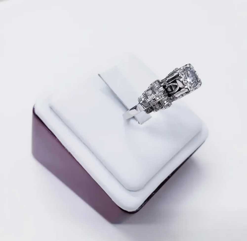 Antique Platinum 1.25 Carat Diamonds Wedding Ring - image 4